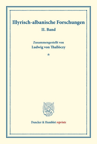Illyrisch-albanische Forschungen.