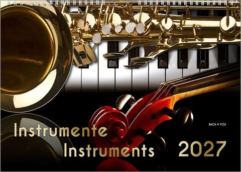 Musikinstrumente, ein Musik-Kalender 2027, DIN A4