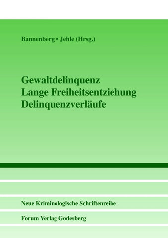 Gewaltdelinquenz – Lange Freiheitsentziehung – Delinquenzverläufe