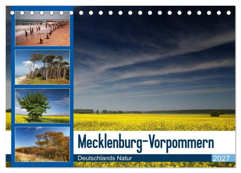 Mecklenburg-Vorpommern (Tischkalender 2027 DIN A5 quer), CALVENDO Monatskalender