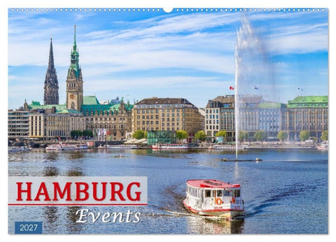 Hamburg Events (Wandkalender 2027 DIN A2 quer), CALVENDO Monatskalender