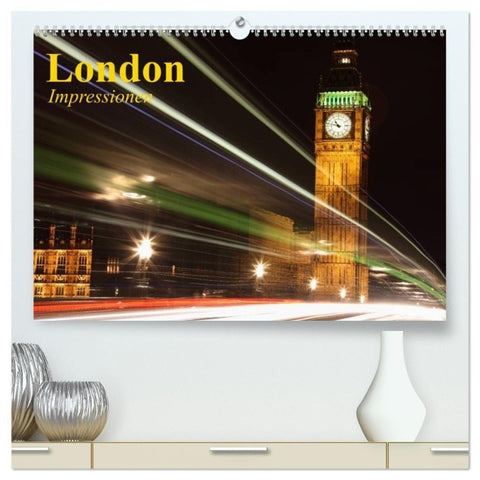 London • Impressionen (hochwertiger Premium Wandkalender 2027 DIN A2 quer), Kunstdruck in Hochglanz