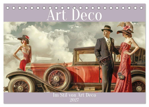 Art Deco - Im Stil von Art Deco (Tischkalender 2027 DIN A5 quer), CALVENDO Monatskalender
