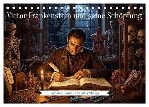 Victor Frankenstein und seine Schöpfung (Tischkalender 2027 DIN A5 quer), CALVENDO Monatskalender