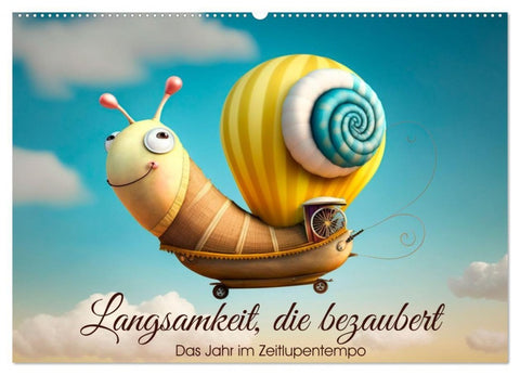 Langsamkeit, die bezaubert. Das Jahr im Zeitlupentempo. (Wandkalender 2027 DIN A2 quer), CALVENDO Monatskalender