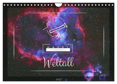 Havel-Sternwarte Weltallkalender (Wandkalender 2027 DIN A4 quer), CALVENDO Monatskalender