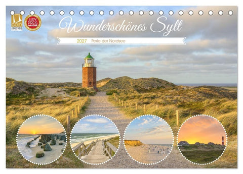 Wunderschönes Sylt - Perle der Nordsee (Tischkalender 2027 DIN A5 quer), CALVENDO Monatskalender
