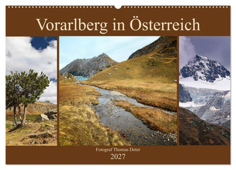 Vorarlberg in Österreich (Wandkalender 2027 DIN A2 quer), CALVENDO Monatskalender