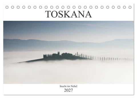 Toskana - Inseln im Nebel (Tischkalender 2027 DIN A5 quer), CALVENDO Monatskalender