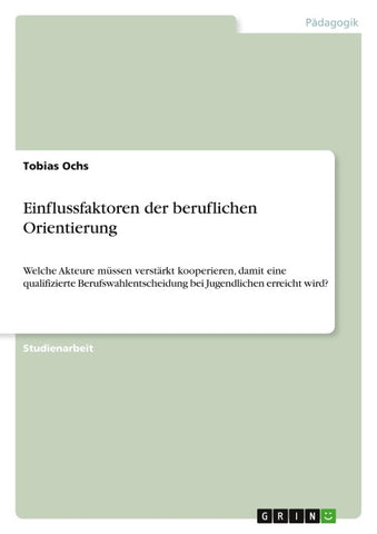 Einflussfaktoren der beruflichen Orientierung
