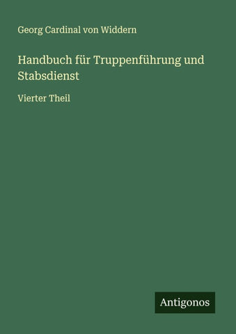 Handbuch für Truppenführung und Stabsdienst