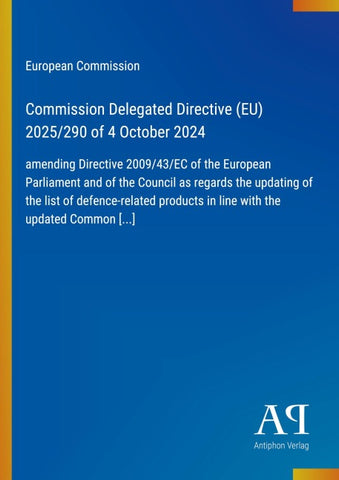 Commission Delegated Directive (EU) 2025/290 of 4 October 2024
