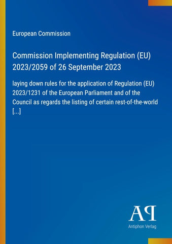 Commission Implementing Regulation (EU) 2023/2059 of 26 September 2023