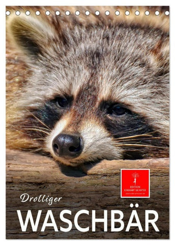 Drolliger Waschbär (Tischkalender 2027 DIN A5 hoch), CALVENDO Monatskalender