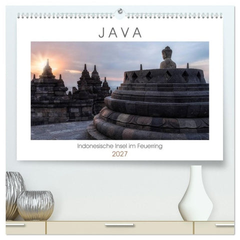 Java, Indonesische Insel im Feuerring (hochwertiger Premium Wandkalender 2027 DIN A2 quer), Kunstdruck in Hochglanz