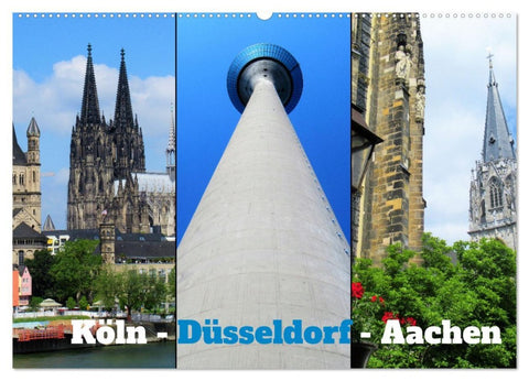 Köln, Düsseldorf, Aachen (Wandkalender 2026 DIN A2 quer), CALVENDO Monatskalender