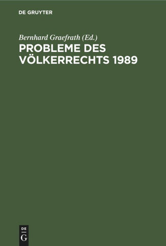 Probleme des Völkerrechts 1989