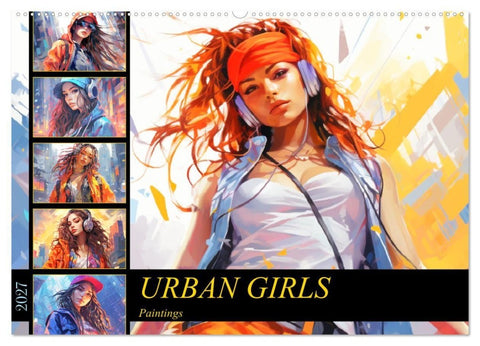 Urban Girls. Paintings (Wandkalender 2027 DIN A2 quer), CALVENDO Monatskalender