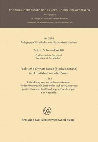 Praktische Orthothanasie (Sterbebeistand) im Arbeitsfeld sozialer Praxis