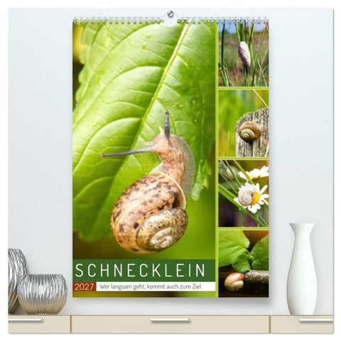 Schnecklein (hochwertiger Premium Wandkalender 2027 DIN A2 hoch), Kunstdruck in Hochglanz