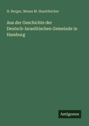 Aus der Geschichte der Deutsch-Israelitischen Gemeinde in Hamburg
