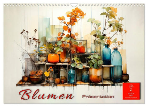 Blumen Präsentation (Wandkalender 2027 DIN A3 quer), CALVENDO Monatskalender