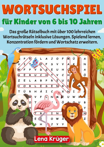 Wortsuchspiel für Kinder von 6 bis 10 Jahren