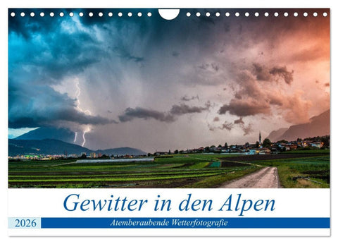 Gewitter in den Alpen (Wandkalender 2026 DIN A4 quer), CALVENDO Monatskalender
