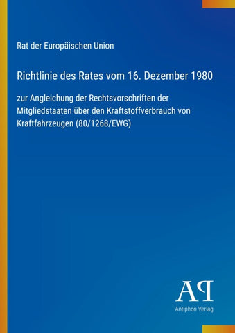 Richtlinie des Rates vom 16. Dezember 1980