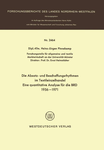 Die Absatz- und Beschaffungsrhythmen im Textileinzelhandel