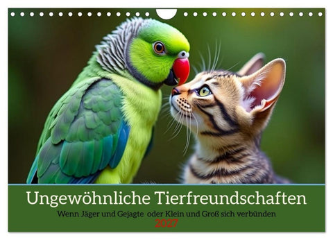 Ungewöhnliche Tierfreundschaften (Wandkalender 2027 DIN A4 quer), CALVENDO Monatskalender