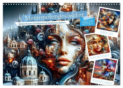 Metropolengesichter (Wandkalender 2027 DIN A3 quer), CALVENDO Monatskalender