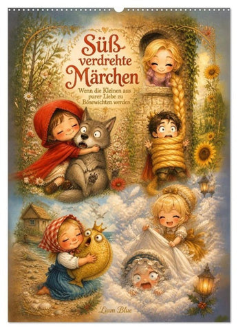 Süß verdrehte Märchen (Wandkalender 2027 DIN A2 hoch), CALVENDO Monatskalender