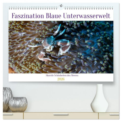 Faszination blaue Unterwasserwelt (hochwertiger Premium Wandkalender 2026 DIN A2 quer), Kunstdruck in Hochglanz