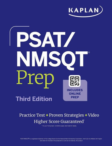 PSAT/NMSQT Prep, Third Edition: Includes a Full Length Practice Test + 100s of Practice Questions + 1 Year Access Online Quizzes and Video Instruction (Kaplan Test Prep)