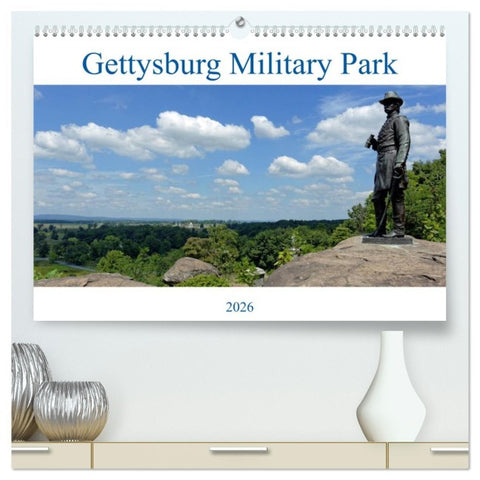 Gettysburg Military Park (hochwertiger Premium Wandkalender 2026 DIN A2 quer), Kunstdruck in Hochglanz