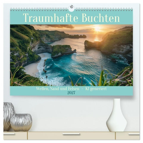 Traumhafte Buchten (hochwertiger Premium Wandkalender 2027 DIN A2 quer), Kunstdruck in Hochglanz