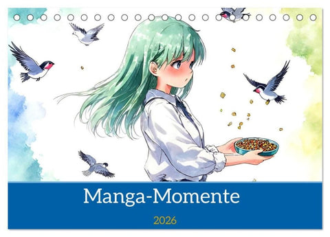 Manga-Momente (Tischkalender 2026 DIN A5 quer), CALVENDO Monatskalender