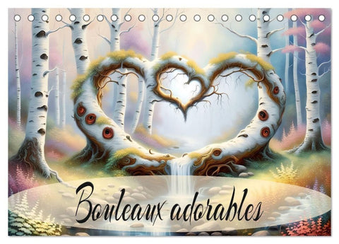 Bouleaux adorables (Calendrier de bureau 2027 DIN A5 vertical), CALVENDO calendrier mensuel