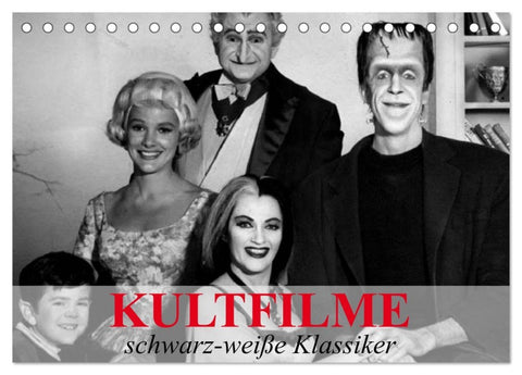 Kultfilme - schwarz-weiße Klassiker (Tischkalender 2026 DIN A5 quer), CALVENDO Monatskalender