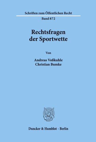 Rechtsfragen der Sportwette.