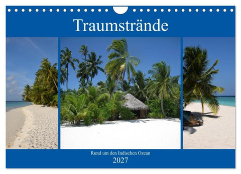 Traumstrände rund um den Indischen Ozean (Wandkalender 2027 DIN A4 quer), CALVENDO Monatskalender