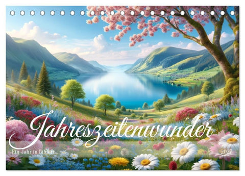 Jahreszeitenwunder: Ein Jahr in Bildern (Tischkalender 2027 DIN A5 quer), CALVENDO Monatskalender