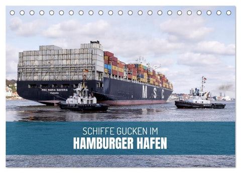 Schiffe gucken im Hamburger Hafen (Tischkalender 2027 DIN A5 quer), CALVENDO Monatskalender