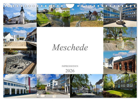 Meschede Impressionen (Wandkalender 2026 DIN A4 quer), CALVENDO Monatskalender