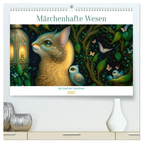 Märchenhafte Wesen - Im Land der Fabeltiere (hochwertiger Premium Wandkalender 2027 DIN A2 quer), Kunstdruck in Hochglanz