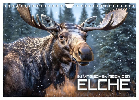 Im magischen Reich der Elche (Wandkalender 2027 DIN A4 quer), CALVENDO Monatskalender