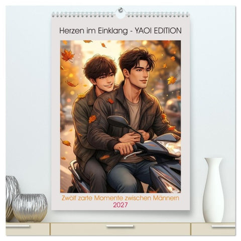 Herzen im Einklang - YAOI EDITION (hochwertiger Premium Wandkalender 2027 DIN A2 hoch), Kunstdruck in Hochglanz