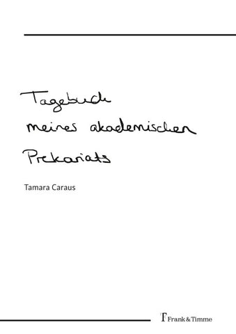 Tagebuch meines akademischen Prekariats