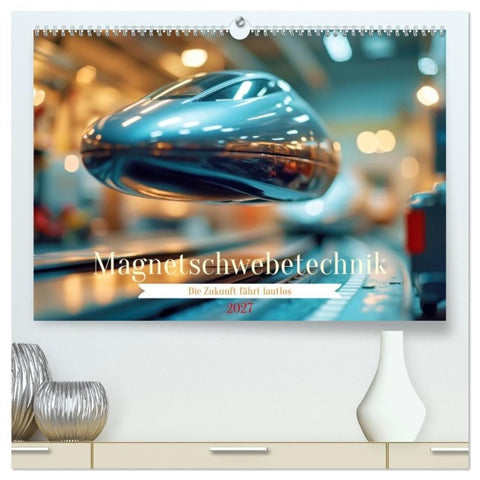 Magnetschwebetechnik (hochwertiger Premium Wandkalender 2027 DIN A2 quer), Kunstdruck in Hochglanz